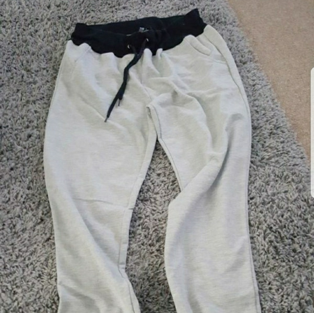 Gray & black joggers